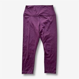 90 Degree Womens Purple Cropped Length Legging High Rise Short Inseam Size Large